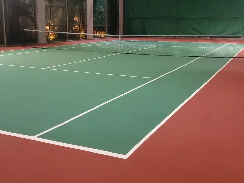 Thi công sơn sân tennis