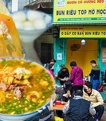 bun rieu top mo pho co quan 1m2 khach phai ngoi ke hang xom ma het 400 tram bat moi ngay