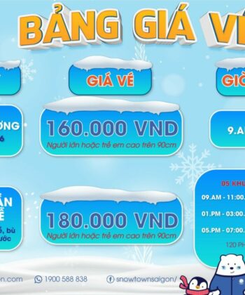 Bảng giá vé khu vui chơi snowtown