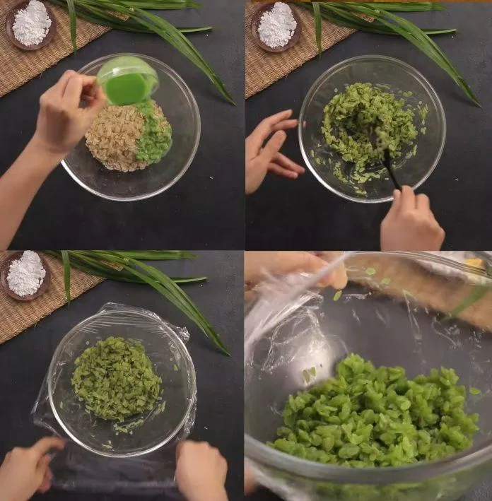 Cách nấu xôi cốm hạt sen bằng nồi cơm điện (Ảnh: Internet)